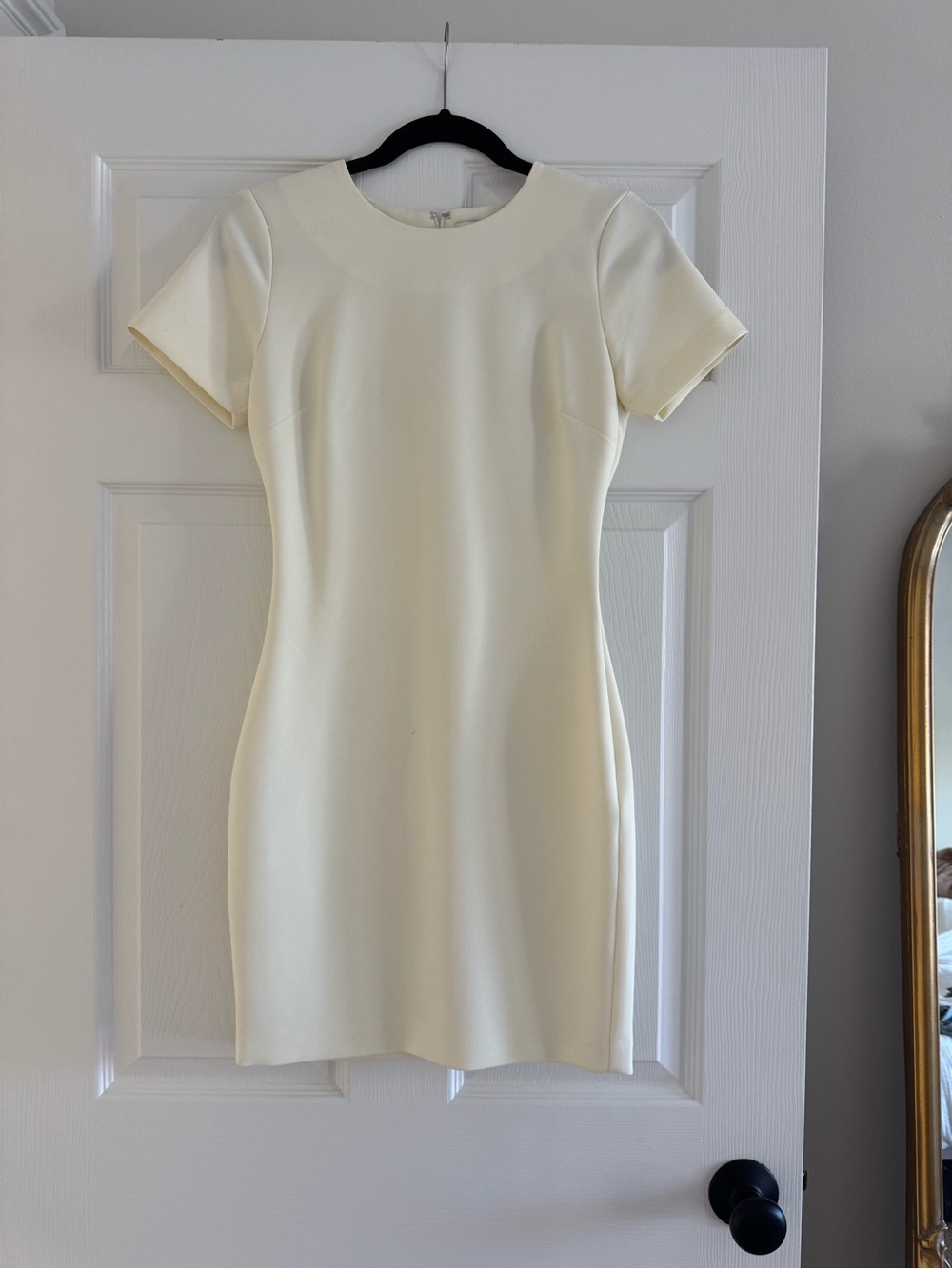 Likely Cream Short-Sleeve Sheath Dress